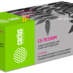 Картридж лазерный Cactus CS-TK590M пурпурный (5000 стр.) для Kyocera FS-C2026MFP/C2126MFP/C2526MFP/C2626MFP/C5250DN