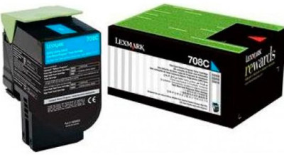 Тонер-картридж Lexmark 708C (cyan), 1000 стр. (PP019629)