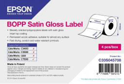 Бумага Epson Satin Gloss Label, 102 мм x 76 мм