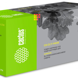 Картридж лазерный Cactus CS-CLT-Y404S желтый (1000стр.) для Samsung SL-C430/C430W/C480/C480W/C480FW