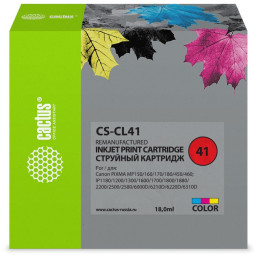 Картридж Cactus Cartridge CS-CL41 для Canon PIXMA MP, MX, iP (color), 18 мл