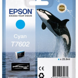 Картридж Epson T7602 (cyan), 26 мл