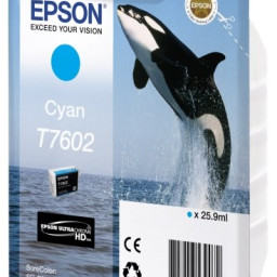 Картридж Epson T7602 (cyan), 26 мл