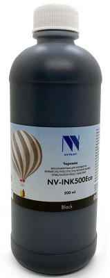 Чернила NV PRINT экосольвентные NV-INK500BkEco для аппаратов MIMAKI, ROLAND, MUTOH, 500 мл, Black