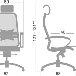 Офисное кресло Метта SAMURAI S-2 (белый лебедь)