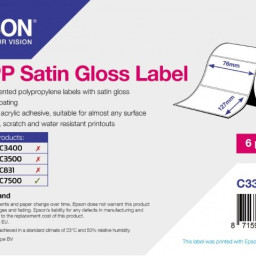 Бумага Epson Satin Gloss Label, 76 мм x 127 мм