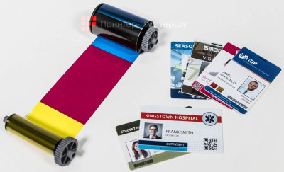 Лента Advent YMCKO (цветная), 100 карт