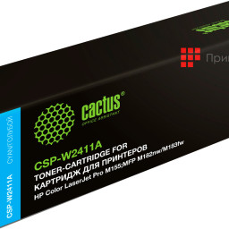 Тонер-картридж Cactus Toner CSP-W2411A для HP Color LaserJet Pro M155, M182, M183fw (cyan), 850 стр.