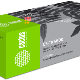 Картридж лазерный Cactus CS-TK580K черный (3500 стр.) для Kyocera FS-C5150DN/P6021 Ecosys