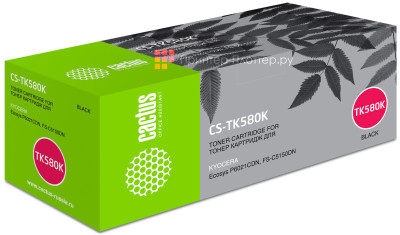 Картридж лазерный Cactus CS-TK580K черный (3500 стр.) для Kyocera FS-C5150DN/P6021 Ecosys