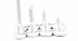 Винт пластиковый 15 мм Sd белый, с резьбой, 100 шт.