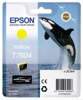 Картридж Epson T7604 (yellow), 26 мл