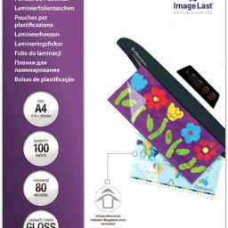 Пленка для ламинирования пакетная Fellowes, 216 х 303 мм, 80 мкм, глянцевая, 100 шт.