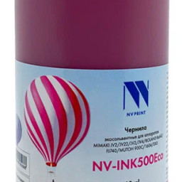 Чернила NV PRINT экосольвентные NV-INK500MEco для аппаратов MIMAKI, ROLAND, MUTOH, 500 мл, Magenta