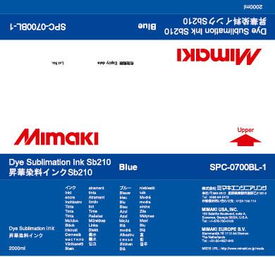 Чернила Mimaki Sb210 Sublimation Ink (blue), 2 л