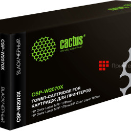 Тонер-картридж Cactus Toner CSP-W2070X для HP Color Laser 150a, 150nw, 178nw, 179fnw (black), 1500 с