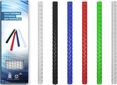 Пружины Bulros пластиковые, диаметр 25мм, прозрачные, 50шт