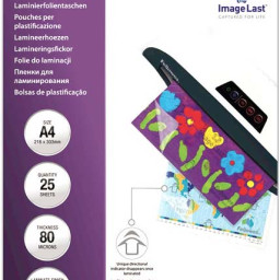 Пленка для ламинирования пакетная Fellowes, 216 х 303 мм, 80 мкм, глянцевая, 25 шт.