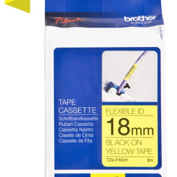 Brother пленка для наклеек эластичная TZe-FX641, 18 x 8 мм