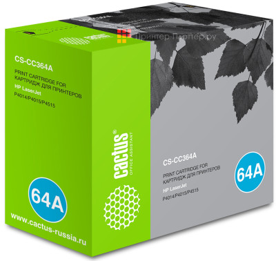 Картридж лазерный Cactus CS-CC364A черный (10000 стр.) для HP LJ P4014/P4015/P4515
