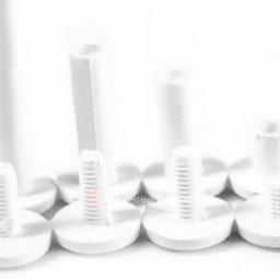 Винт пластиковый 20 мм Sd белый, с резьбой, 100 шт.