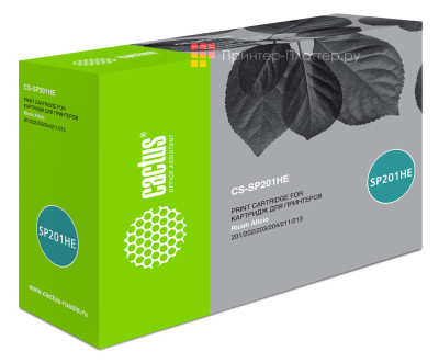 Картридж лазерный Cactus CS-SP201HE 407254 черный (2600стр.) для Ricoh SP 201/203/211/213