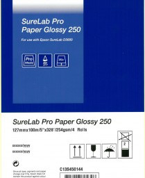 Бумага Epson SureLab Pro Paper Glossy, 250 г/кв.м, 127 мм x 100 м, (4 рулона)