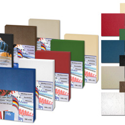 Обложки ProfiOffice, A4, картон, тиснение кожа, коричневые, 100 шт.