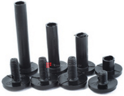 Винт пластиковый 20 мм Sd черный, с резьбой, 100 шт.