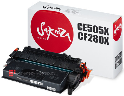 Тонер-картридж SAKURA CE505X для HP Color LaserJet P2055 (black), 6500 стр. (PP052143)