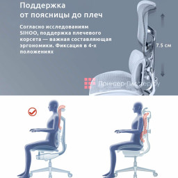 Эргономичное кресло Sihoo Doro S300 (черный)