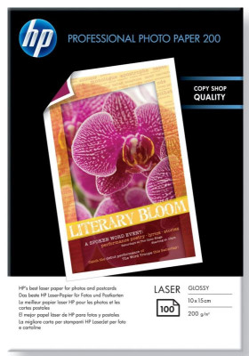 Бумага HP Professional Glossy Laser Paper, глянцевая, 10 x 15 см (100 x 150 мм), 200 г/кв.м (100 листов)