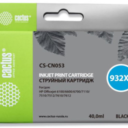 Картридж струйный Cactus CS-CN053 №932XL черный (40 мл) для HP DJ 6600