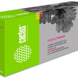 Картридж лазерный Cactus CS-CLT-M406S пурпурный (1000стр.) для Samsung CLP-360/365/CLX-3300/3305
