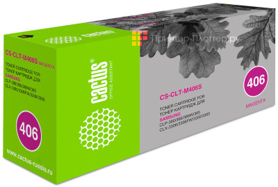 Картридж лазерный Cactus CS-CLT-M406S пурпурный (1000стр.) для Samsung CLP-360/365/CLX-3300/3305