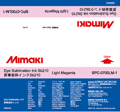 Чернила Mimaki Sb210 Sublimation Ink (light magenta), 2 л