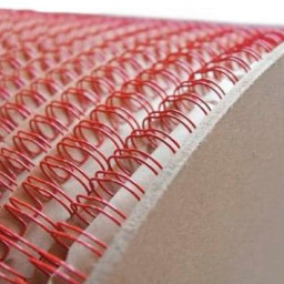 Пружины в бобине HY металлические, шаг 3:1, диаметр 1/4, красные, 84000 петель