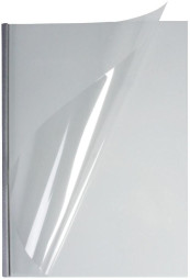 Обложки OPUS C-Bind easyCover, A4, 13 мм, мягкие, прозрачные, серебряные, 30 шт.