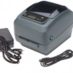 Термотрансферный принтер Zebra GX420t 203 DPI, EU/UK Cords, RS232, USB, Bluetooth, LCD, подвижный сенсор, RTC
