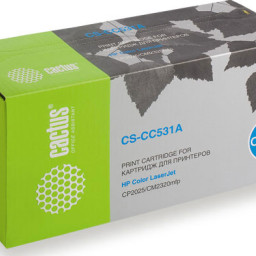 Картридж лазерный Cactus CS-CC531A голубой (2800 стр.) для HP CLJ CP2025/CM2320
