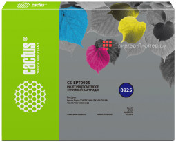 Картридж струйный Cactus CS-EPT0925 черный/голубой/пурпурный/желтый набор (27.8мл) для Epson Stylus C91/CX4300/T26/T27/TX106/TX109/TX117/TX119