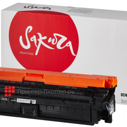 Тонер-картридж SAKURA CE740A для HP Color LaserJet Enterprise CP5525 (black), 7000 стр. (PP052142)