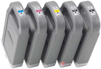 Комплект картриджей Canon PFI-707 (MBK,BK,M,C,Y) 5 шт х 700 мл