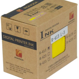 Краска RONGDA Ink R-413 for VR-231 (yellow), 600 мл