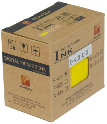 Краска RONGDA Ink R-413 for VR-231 (yellow), 600 мл