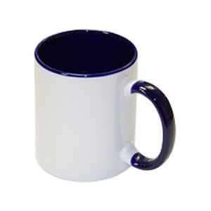 Bulros кружка для сублимации белая с синей ручкой и внутри (36 шт)