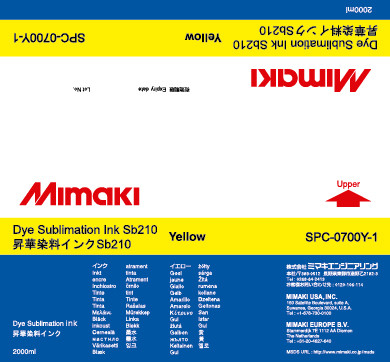 Чернила Mimaki Sb210 Sublimation Ink (yellow), 2 л