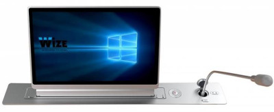 Выдвижной монитор Wize Pro Genius Voice WR-17GV Touch (серебристый)