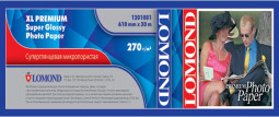 Бумага с покрытием Lomond XL Premium Super Glossy Photo Paper, глянцевая, 270 г/кв.м, 610 мм, 30 м