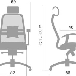 Офисное кресло Метта SAMURAI S-3 (синий)